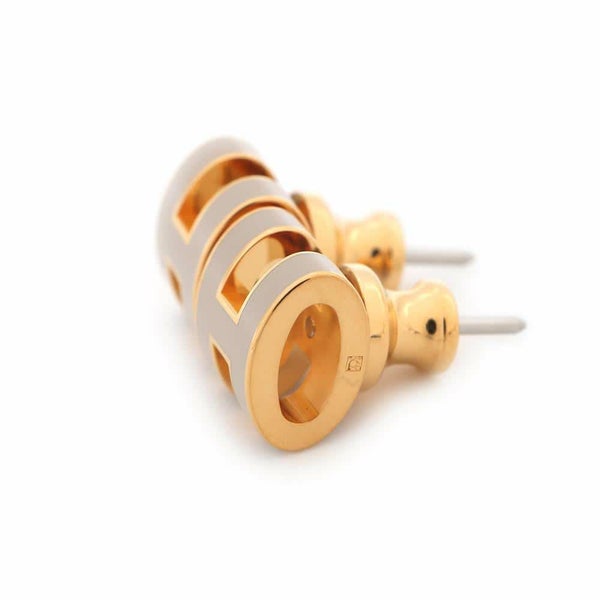 エルメス ピアス ミニ・ポップアッシュ マロングラッセ/ゴールド金具 Hモチーフ HERMES Pop H ポップH