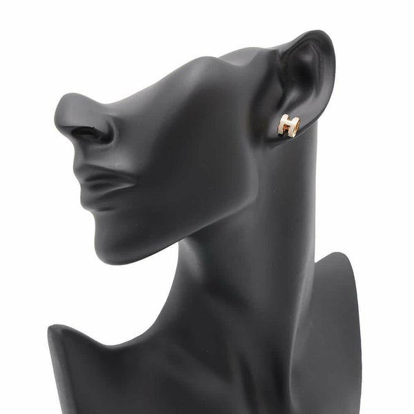 エルメス ピアス ミニ・ポップアッシュ マロングラッセ/ゴールド金具 Hモチーフ HERMES Pop H ポップH