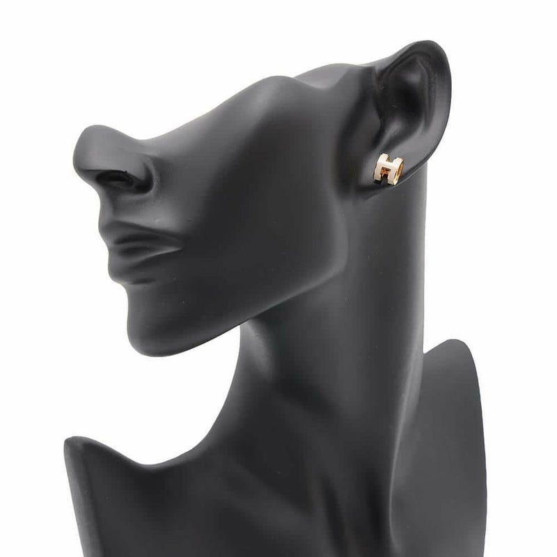 エルメス ピアス ミニ・ポップアッシュ マロングラッセ/ゴールド金具 Hモチーフ HERMES Pop H ポップH