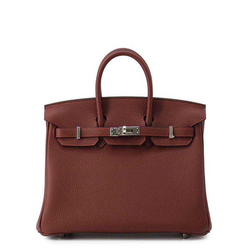 エルメス バーキン25 ルージュアッシュ/シルバー金具 トゴ G刻印 HERMES Birkin ハンドバッグ