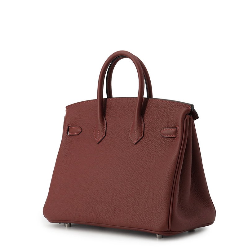 エルメス バーキン25 ルージュアッシュ/シルバー金具 トゴ G刻印 HERMES Birkin ハンドバッグ