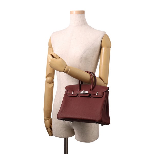 エルメス バーキン25 ルージュアッシュ/シルバー金具 トゴ G刻印 HERMES Birkin ハンドバッグ