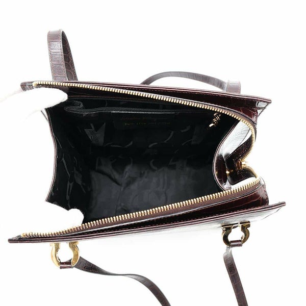 サルヴァトーレ・フェラガモ ショルダーバッグ ガンチーニ 型押しレザー 21 7708 Ferragamo