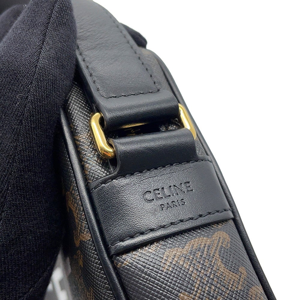 セリーヌ ショルダーバッグ トリオンフ ホリゾンタル ミディアム メッセンジャーバッグ PVC/レザー 194502CIM.38NO CELINE 黒 CELINE（セリーヌ） ショルダーバッグ Horizontal Messenger