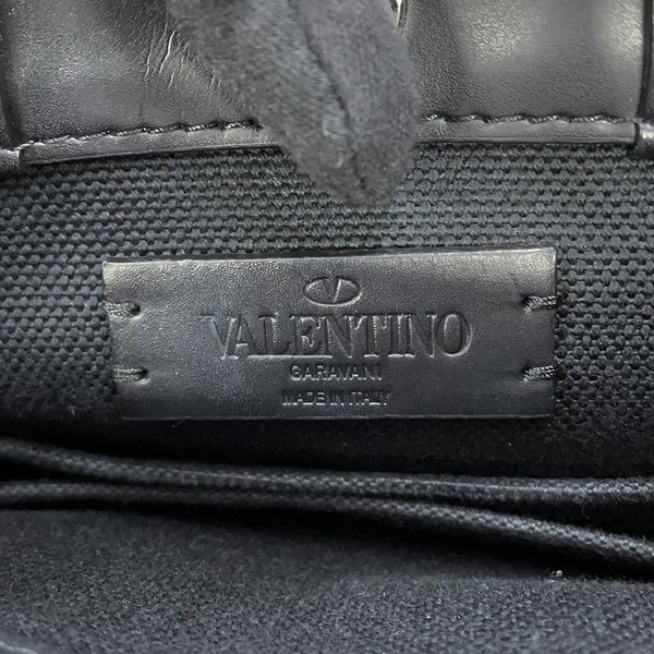 ヴァレンティノ・ガラヴァーニ ハンドバッグ VLTN ロックスタッズ キャンバス 5Y2B0B78PYY VALENTINO 2way 黒