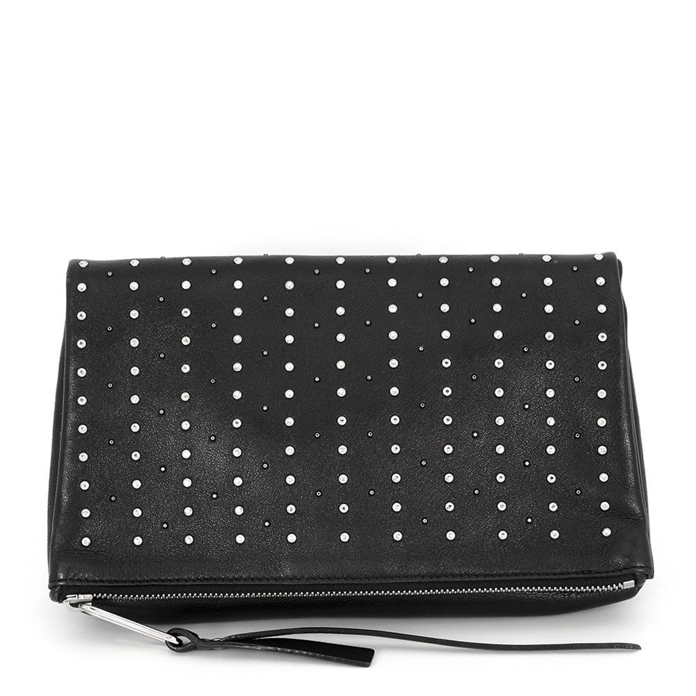 ジミーチュウ クラッチバッグ スタッズ レザー JIMMY CHOO 黒 安心保証