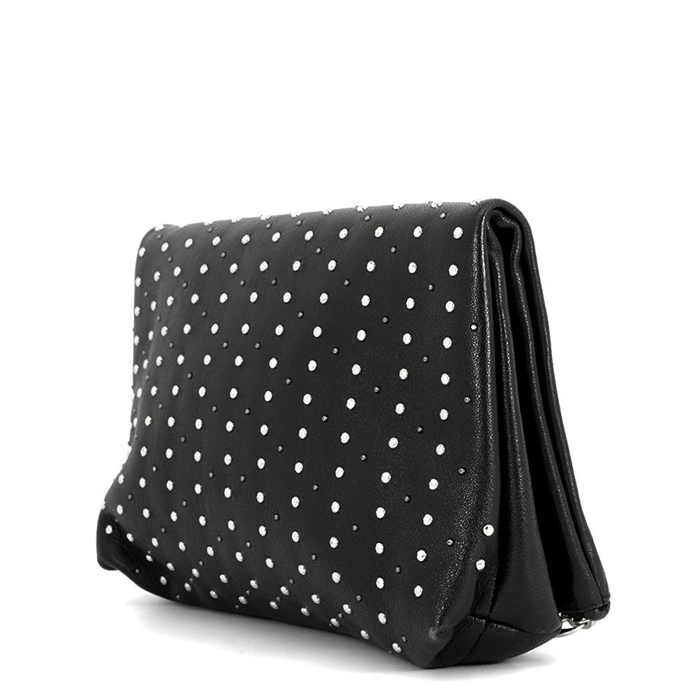 ジミーチュウ クラッチバッグ スタッズ レザー JIMMY CHOO 黒 安心保証