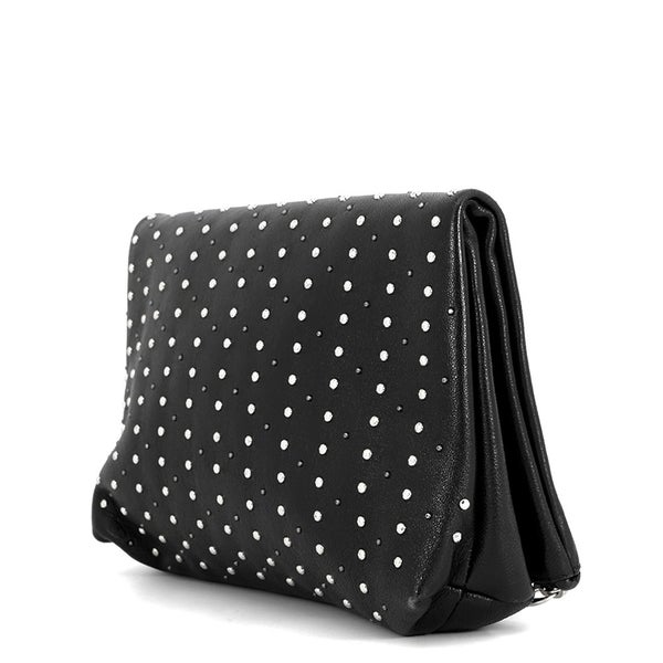 ジミーチュウ クラッチバッグ スタッズ レザー JIMMY CHOO 黒