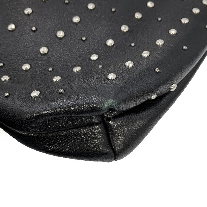 ジミーチュウ クラッチバッグ スタッズ レザー JIMMY CHOO 黒