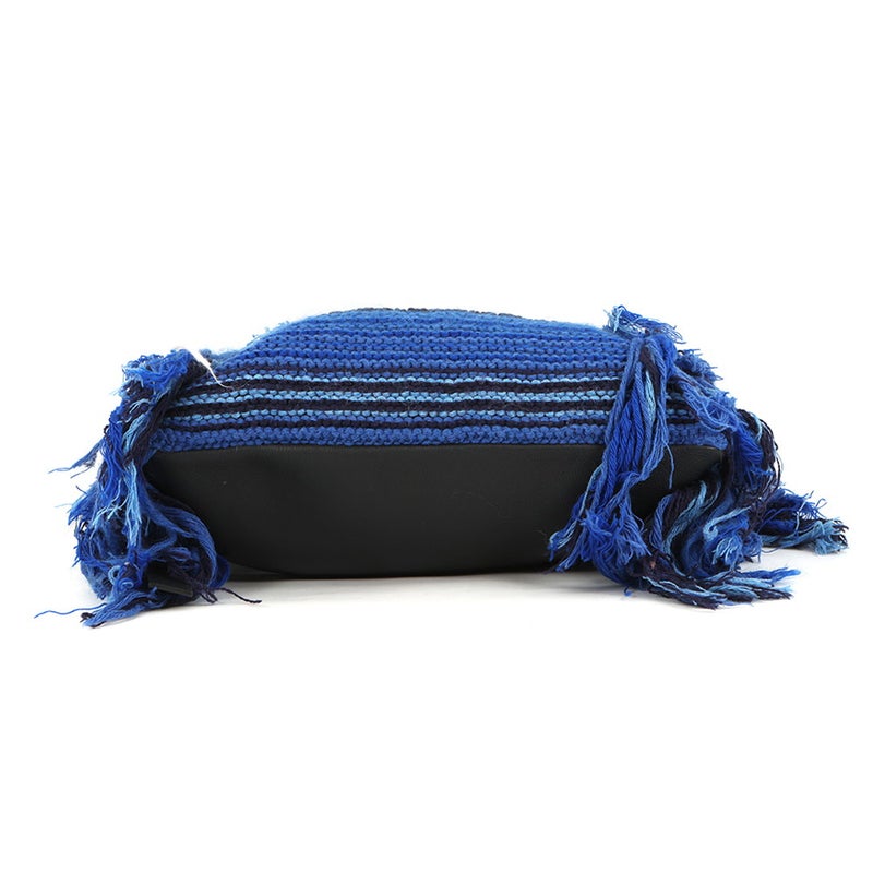 ロエベ トートバッグ ドラゴンニットバッグ ウィリアム・ド・モーガンコラボ  ウール/レザー LOEWE 2wayショルダー 黒