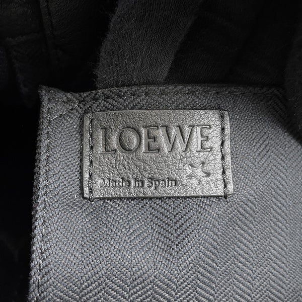 ロエベ トートバッグ ドラゴンニットバッグ ウィリアム・ド・モーガンコラボ  ウール/レザー LOEWE 2wayショルダー 黒
