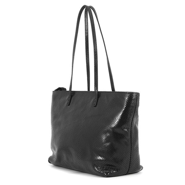 フェンディ トートバッグ パイソン型押しレザー 8BH198 FENDI 黒