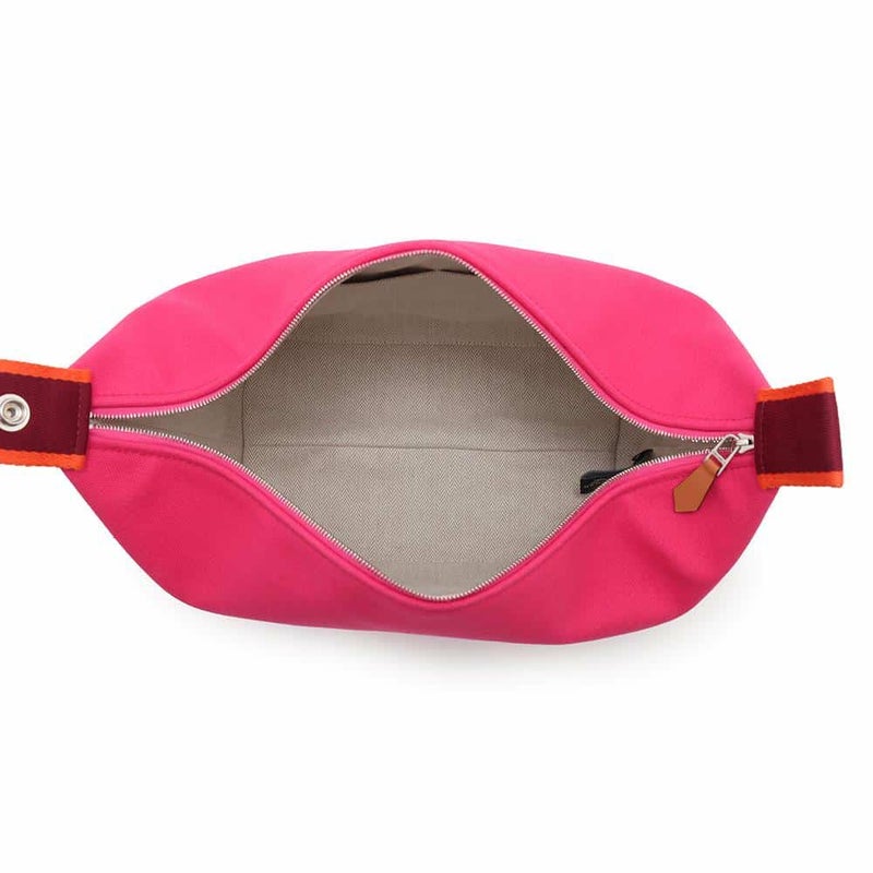 エルメス ポーチ ブリッド・ア・ブラックGM ハイビスカス/シルバー金具 キャンバス HERMES バッグ 小物入れ