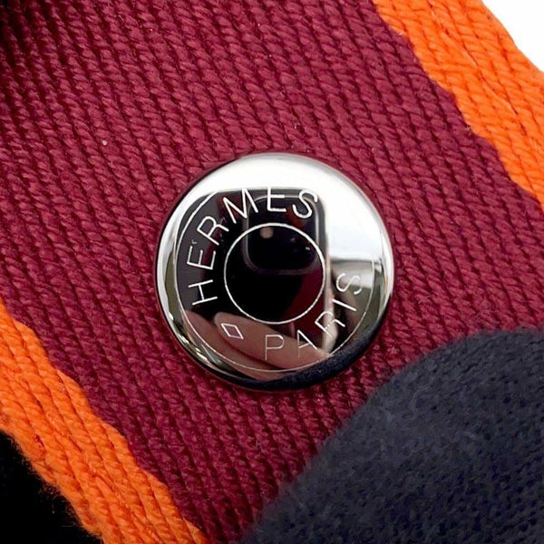 エルメス ポーチ ブリッド・ア・ブラックGM ハイビスカス/シルバー金具 キャンバス HERMES バッグ 小物入れ