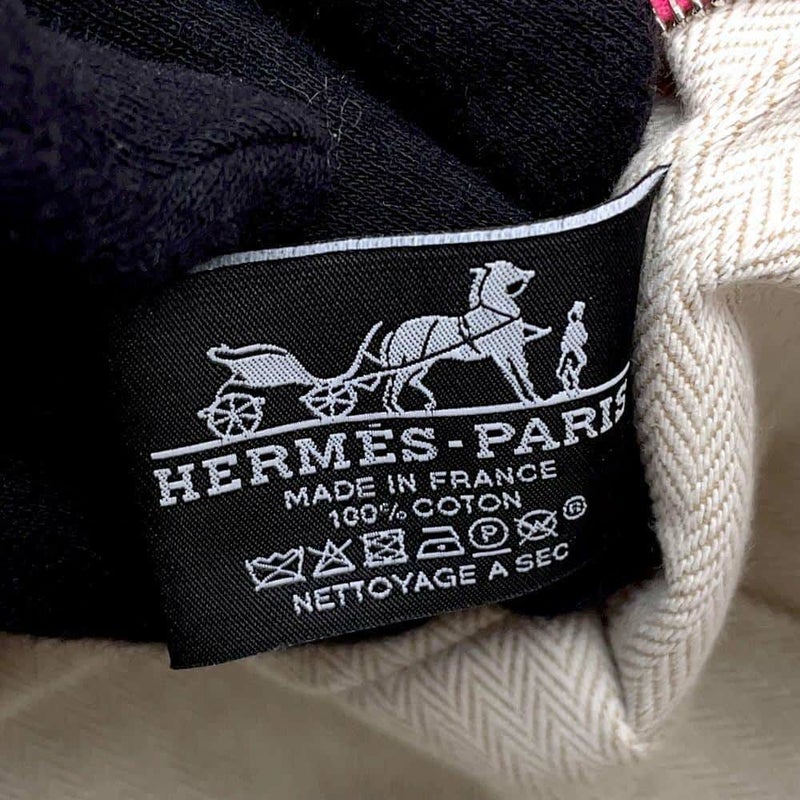 エルメス ポーチ ブリッド・ア・ブラックGM ハイビスカス/シルバー金具 キャンバス HERMES バッグ 小物入れ