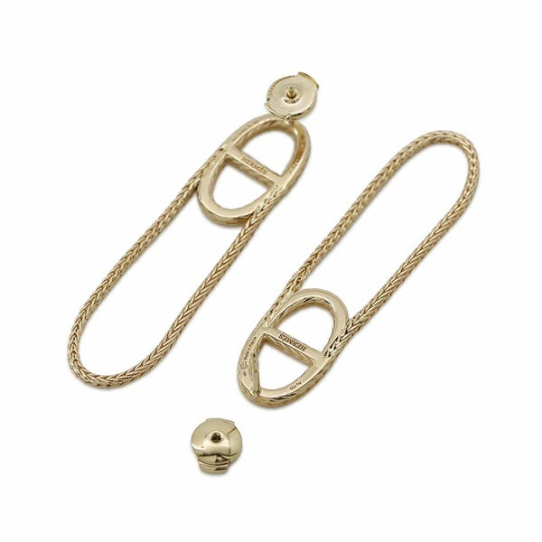 エルメス ピアス シェーヌ・ダンクル・ダナエ Chaine dancre Danae K18YGイエローゴールド HERMES ジュエリー