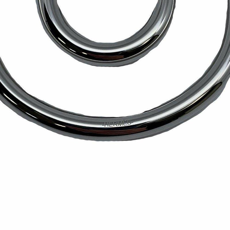 エルメス キーホルダー フェール・ア・シュヴァル Fer a Cheval ブルー・ラン/シルバー金具 キーリング