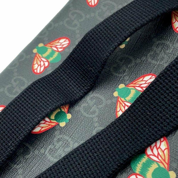 グッチ ボディバッグ ビー GGスプリーム 675181 GUCCI ウエストバッグ 黒