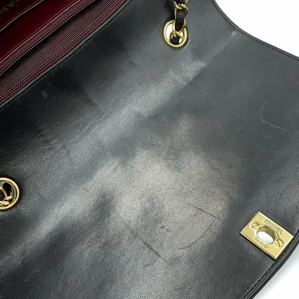 シャネル チェーンショルダーバッグ マトラッセ25 ココマーク ダイアナ A01165 CHANEL 黒