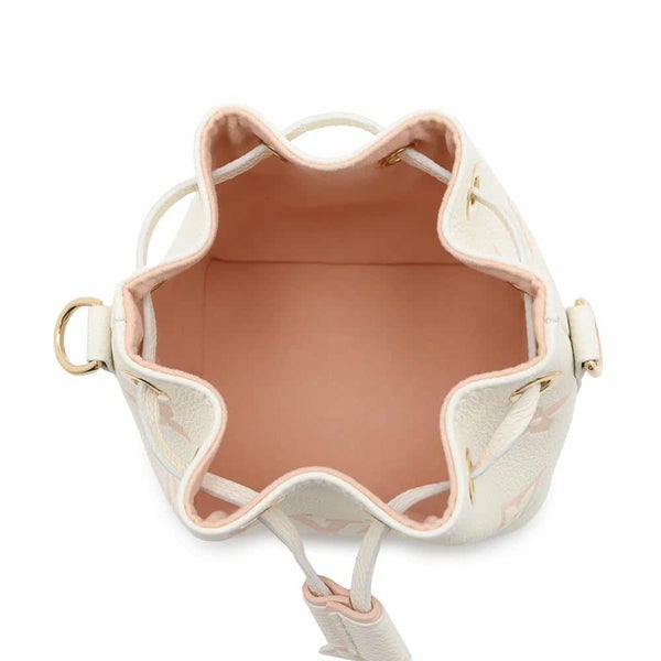 ルイヴィトン ハンドバッグ バイカラー モノグラム・アンプラント ナノ・ノエ LOUIS VUITTON 2wayショルダー 白