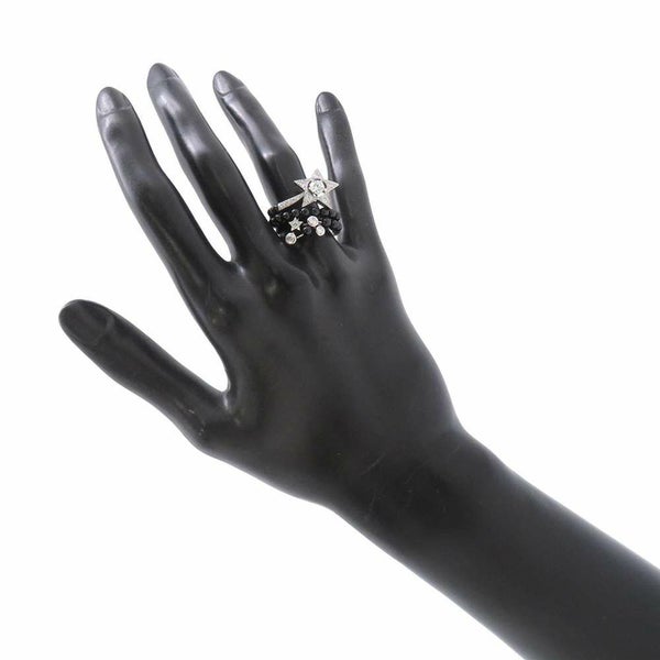 シャネル リング コメット コレクション リング ダイヤモンド ブラックスピネル K18WGホワイトゴールド サイズ52 J10180 指輪