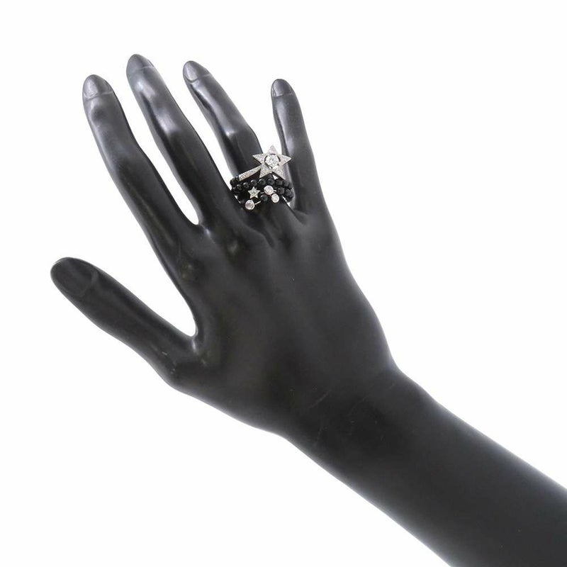 シャネル リング コメット コレクション リング ダイヤモンド ブラックスピネル K18WGホワイトゴールド サイズ52 J10180 指輪