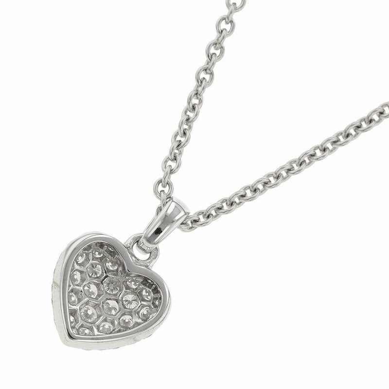 カルティエ ネックレス ハート パヴェダイヤ ネックレス ダイヤモンド K18WGホワイトゴールド B3004800/B7006300 ペンダント