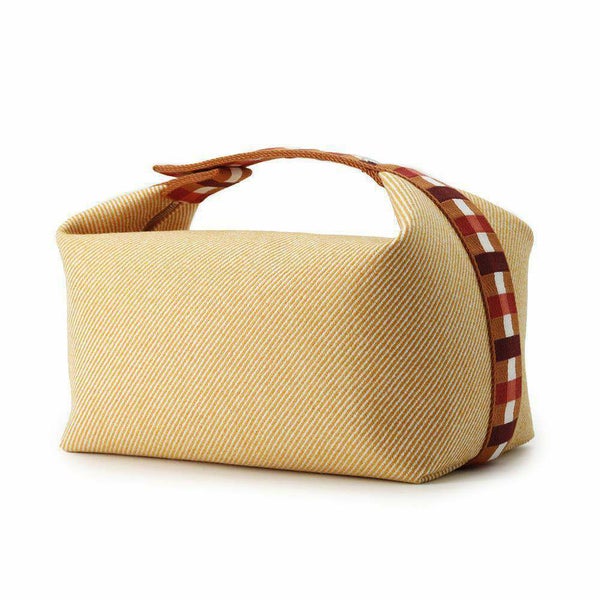 エルメス ポーチ ブリッド・ア・ブラック オ・カレ GM フォーヴ/シルバー金具 キャンバス