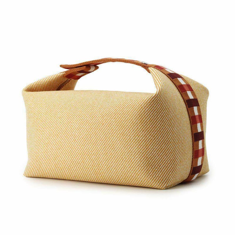 エルメス ポーチ ブリッド・ア・ブラック オ・カレ GM フォーヴ/シルバー金具 キャンバス