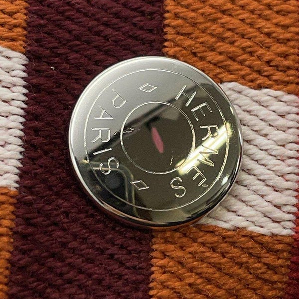 エルメス ポーチ ブリッド・ア・ブラック オ・カレ GM フォーヴ/シルバー金具 キャンバス