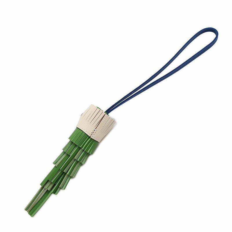 エルメス バッグチャーム シュエット ヴェールユッカ/ヴェールクリケット/ブルーフランス/ナタ/ブラン ラムスキン W刻印 フクロウ