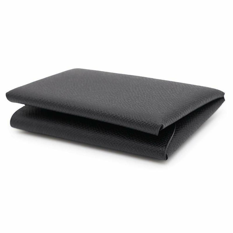 エルメス コインケース カルヴィ デュオ ブラック/シルバー金具 エプソン W刻印 黒