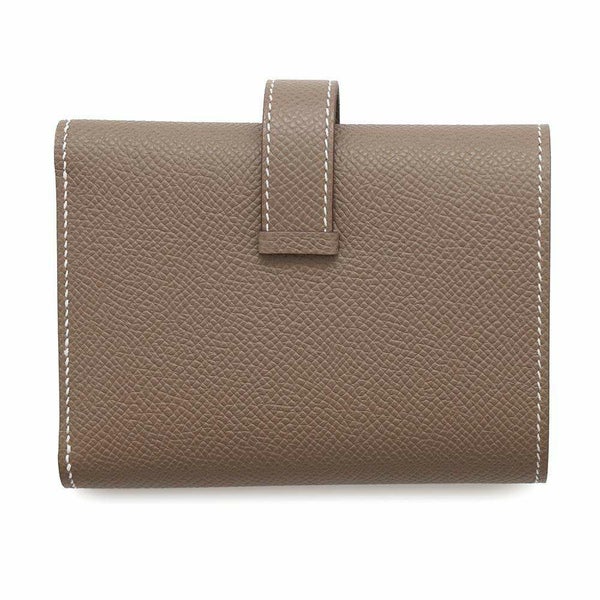 エルメス 三つ折り財布 ベアンコンビネ エトゥープ/ゴールド金具 エプソン W刻印 HERMES 財布