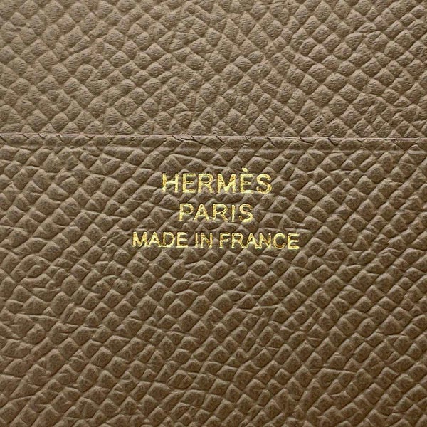 エルメス 三つ折り財布 ベアンコンビネ エトゥープ/ゴールド金具 エプソン W刻印 HERMES 財布