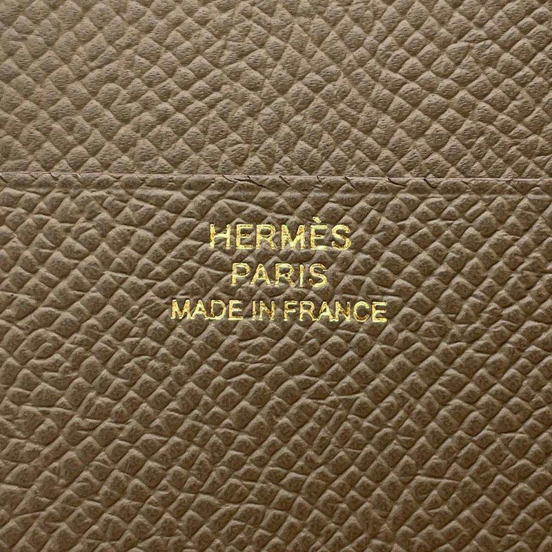 エルメス 三つ折り財布 ベアンコンビネ エトゥープ/ゴールド金具 エプソン W刻印 HERMES 財布
