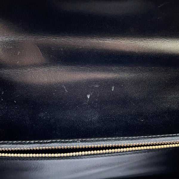 エルメス ハンドバッグ ケリー32 外縫い ブラック/ゴールド金具 ボックスカーフ 〇U刻印 HERMES Kelly 2wayバッグ 黒