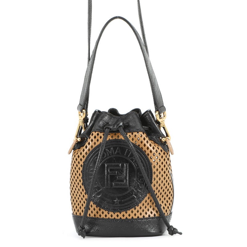 フェンディ ハンドバッグ モントレゾール ミニ 8BS010 FENDI 2wayショルダーバッグ 黒