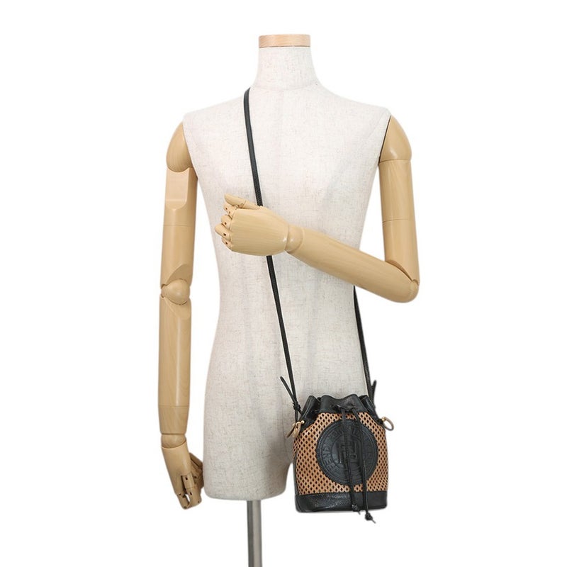 フェンディ ハンドバッグ モントレゾール ミニ 8BS010 FENDI 2wayショルダーバッグ 黒