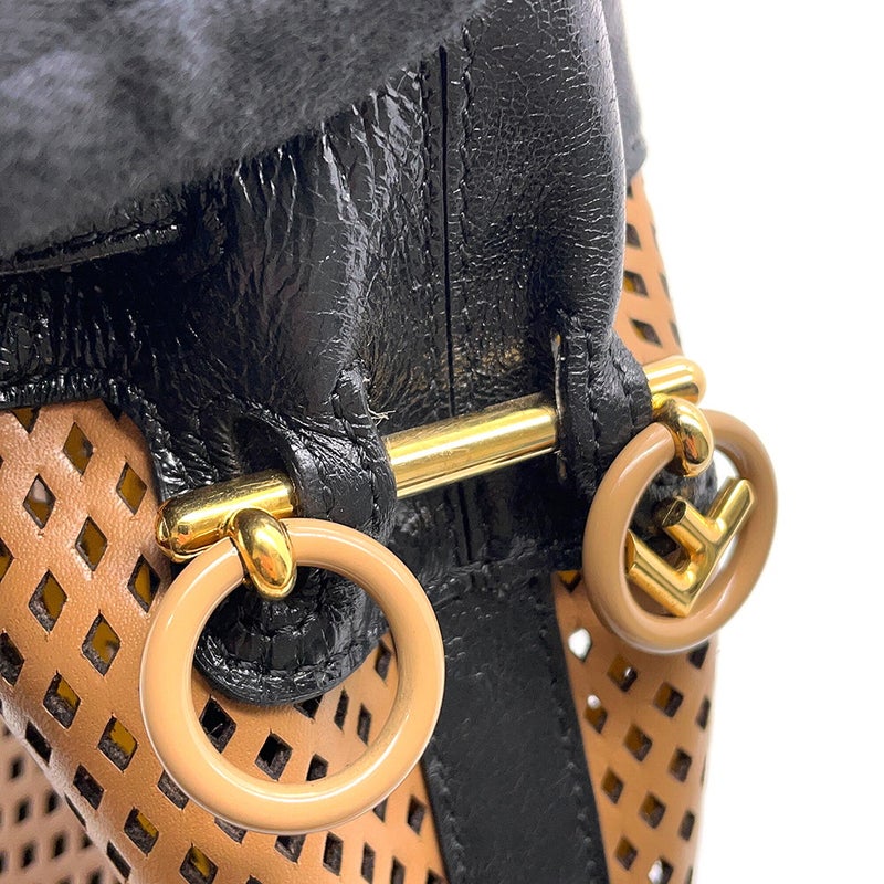 フェンディ ハンドバッグ モントレゾール ミニ 8BS010 FENDI 2wayショルダーバッグ 黒
