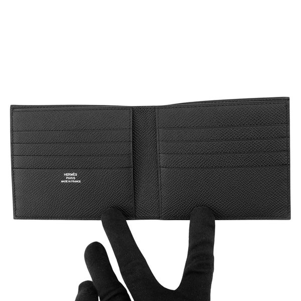 エルメス 二つ折り財布 MC2 Copernic コペルニクス ブラック エプソン T刻印 HERMES 財布 メンズ 黒