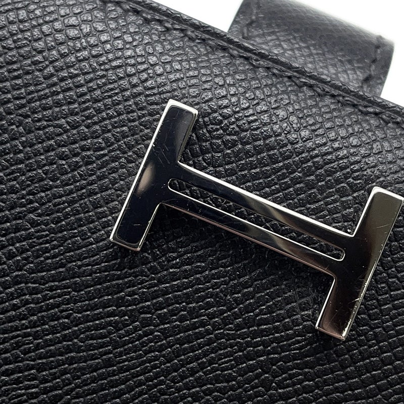 エルメス 長財布 ベアンスフレ ブラック/シルバー金具 ヴォーマダム W刻印 財布 黒