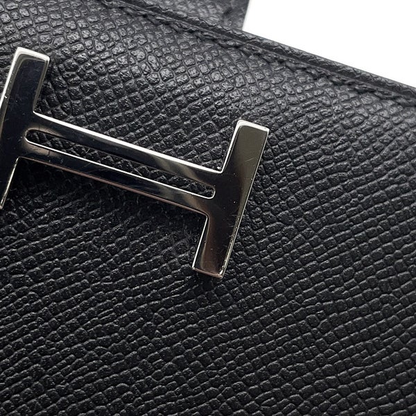 エルメス 長財布 ベアンスフレ ブラック/シルバー金具 ヴォーマダム W刻印 財布 黒