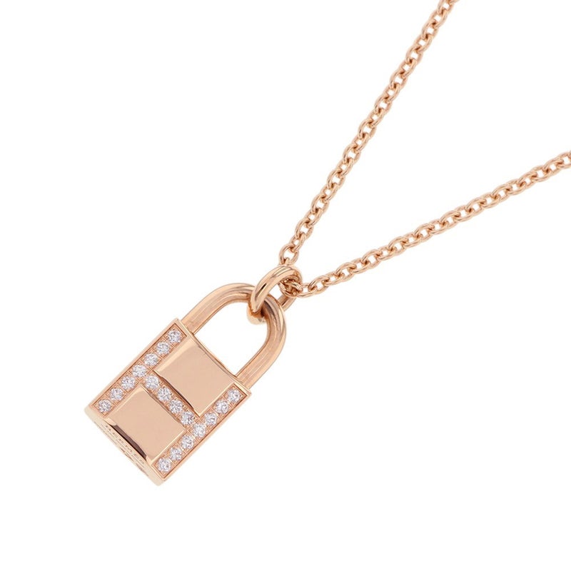 エルメス ネックレス アミュレット ケリー・カデナ ダイヤモンド 18P 計0.09ct K18PGピンクゴールド HERMES ペンダント