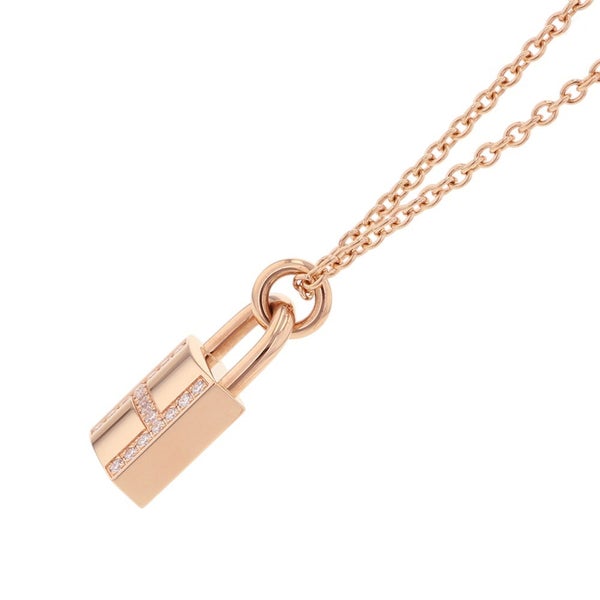 エルメス ネックレス アミュレット ケリー・カデナ ダイヤモンド 18P 計0.09ct K18PGピンクゴールド HERMES ペンダント