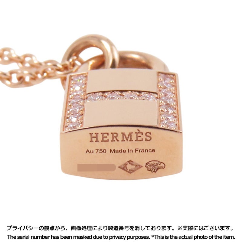 エルメス ネックレス アミュレット ケリー・カデナ ダイヤモンド 18P 計0.09ct K18PGピンクゴールド HERMES ペンダント