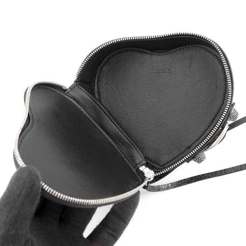 バレンシアガ ポーチ ルカゴール ハートポーチ レザー 771674 BALENCIAGA 黒 小物入れ