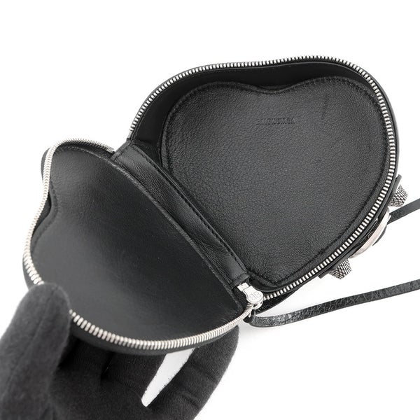 バレンシアガ ポーチ ルカゴール ハートポーチ レザー 771674 BALENCIAGA 黒 小物入れ