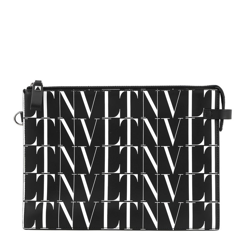 ヴァレンティノ・ガラヴァーニ クラッチバッグ VLTNロゴ タイムズ レザー WY2P0P09GTC VALENTINO 黒