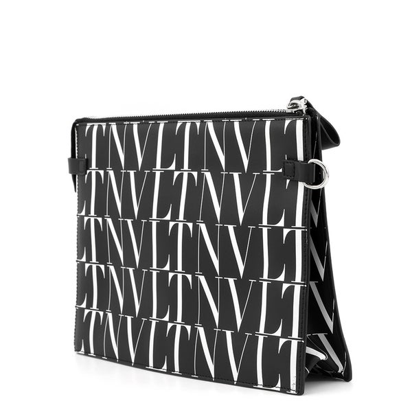 ヴァレンティノ・ガラヴァーニ クラッチバッグ VLTNロゴ タイムズ レザー WY2P0P09GTC VALENTINO 黒