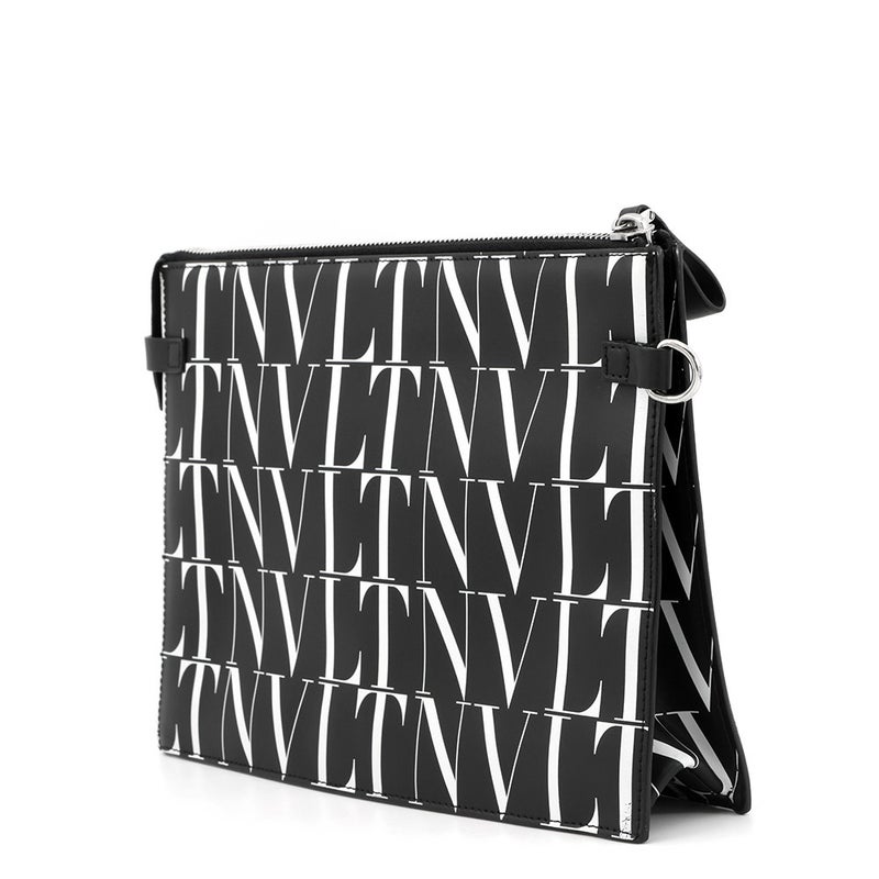ヴァレンティノ・ガラヴァーニ クラッチバッグ VLTNロゴ タイムズ レザー WY2P0P09GTC VALENTINO 黒